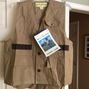 Safari Club vintage style Tan Hunting Vest